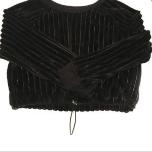 Cropped fluffy hoodie